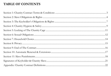 Load image into Gallery viewer, Chastity Slave Contract