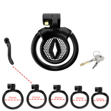 Load image into Gallery viewer, Micro Black Resin Chastity Cage
