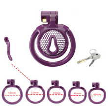 Load image into Gallery viewer, Purple chastity cage for sissy cuckolds