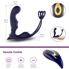 Load image into Gallery viewer, Remote Control Vibrating Prostate Massager With Cock Ring