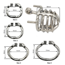 Load image into Gallery viewer, 57 mm large openable chastity cage ring