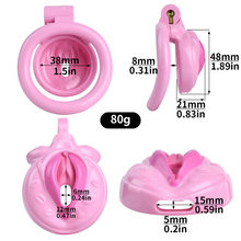 Load image into Gallery viewer, Micro Pink Pussy Shaped Cock Cage