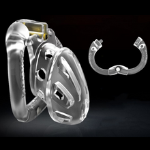 Load image into Gallery viewer, Clear Resin Male Chastity Device