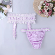 Load image into Gallery viewer, 2 Piece Set Purple Male Panties