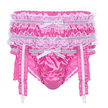 Load image into Gallery viewer, Sissy Scarlett: Rose Pink Frilly Two Piece Panty Set