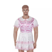 Load image into Gallery viewer, Sissy Sophia: Pink Satin Lacy Sissy Dress