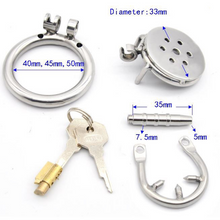 Load image into Gallery viewer, small spiked male chastity belt