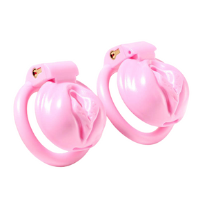 Pink Pussy Shaped Resin Chastity Device