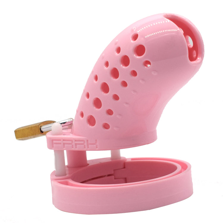 The Cuck Holder - Pink Chastity Cage  Cuck In Chastity