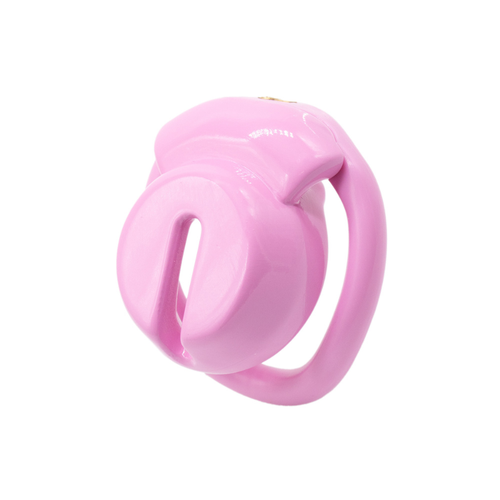 The Cuck Compactor Flat Resin Chastity Cage Pink