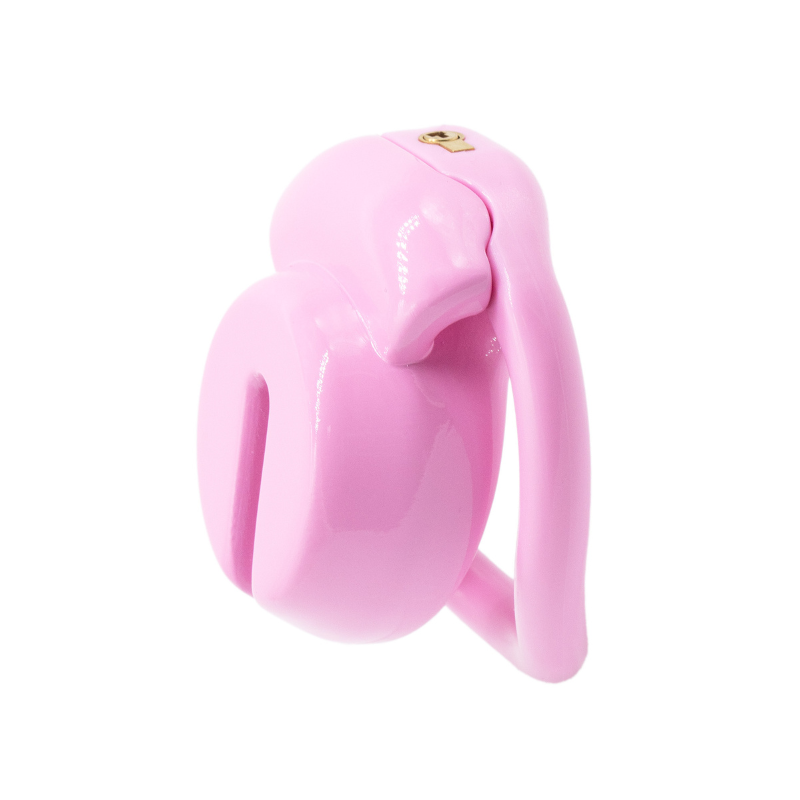 Flat Pink Chastity Cage Less Than 1 Inch