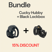 Load image into Gallery viewer, Beginner Cage Bundle: Cucky Hubby + Black Lockbox (15% Bundle Discount)