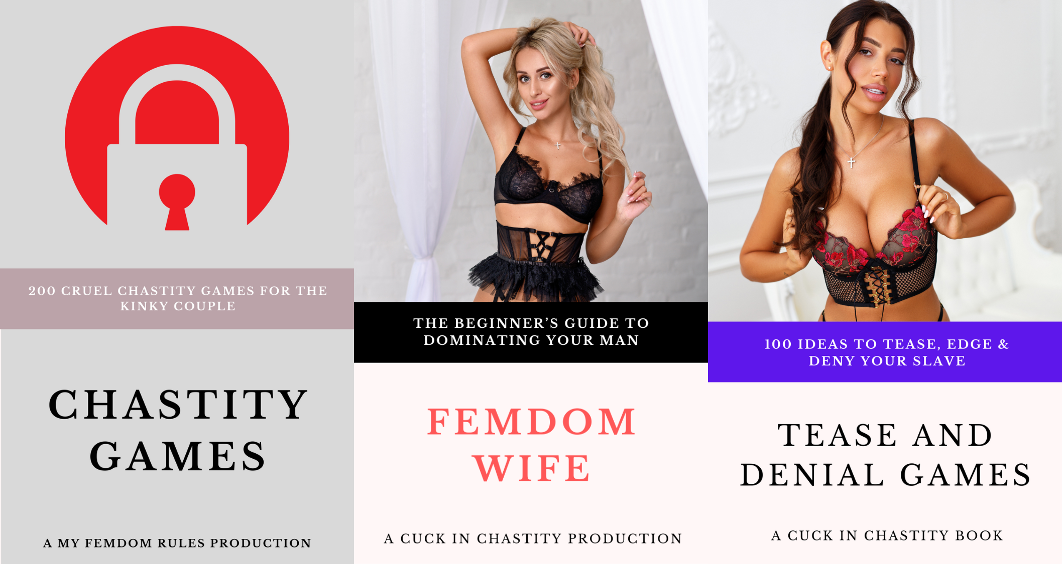 Femdom Book Bundle Starter Set (Femdom Wife + Chastity Games + Tease &  Denial Games)