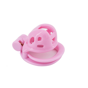 Micro Pink Resin Chastity Cage For Cuckolds and Sissies