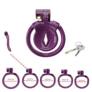 Purple vagina shaped micro cage