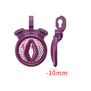 Purple Resin Chastity Cage Vagina Shaped