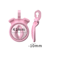 Load image into Gallery viewer, Pink Resin Clitty Dungeon Extreme Micro Resin Chastity Cage Vagina Shaped