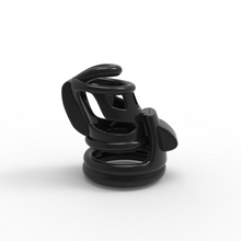 Load image into Gallery viewer, Permanent Black Chastity Cage