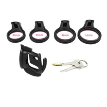 Load image into Gallery viewer, Black Cock Cage With 4 ring sizes