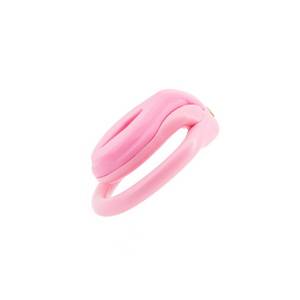 Super Flat Inverted Pink Pussy Chastity Cage