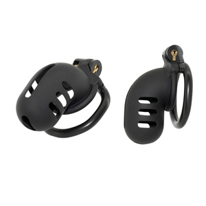 Black Resin Chastity Cage For Men and Sissies