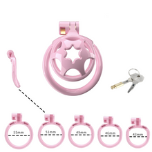 Load image into Gallery viewer, Pink chastity cage for sissies