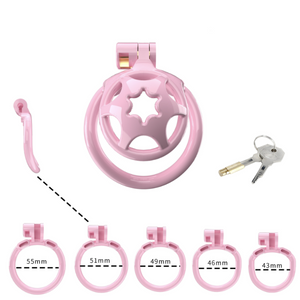 Pink chastity cage for sissies