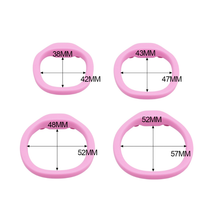 Load image into Gallery viewer, Pink Chastity Belt With 4 Base Rings