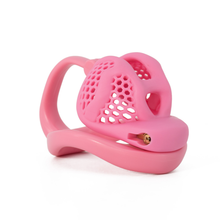 Load image into Gallery viewer, Hot Pink Chastity Cage With Ball Splitter