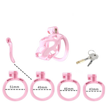 Load image into Gallery viewer, Best Pink Micro Cock Cage With 4 Rings