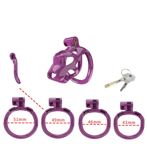 Best Purple Chastity Cage With 4 Rings