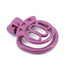 Load image into Gallery viewer, Purple Flat resin chastity belt for sissies