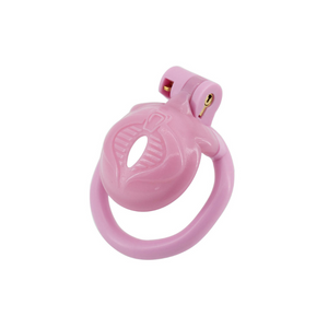 Pink pussy shaped chastity cage
