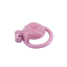 Load image into Gallery viewer, Pink pussy shaped chastity belt for men