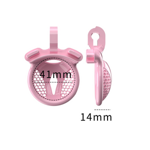 Pink super small chastity cage