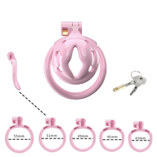 Load image into Gallery viewer, Pink chastity cage for losers