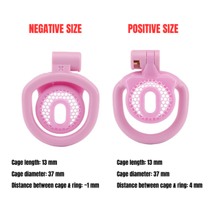 The Sissfier Pink Negative & Positive Size Comparison