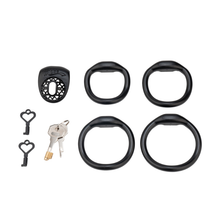 Load image into Gallery viewer, Flat Inverted Black Chastity Belt