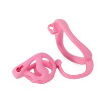 Load image into Gallery viewer, Pink Chastity Cage With Adjustable Base Rings