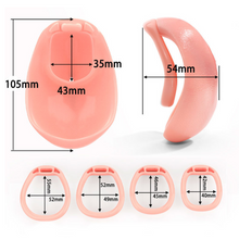 Load image into Gallery viewer, The Sissy Slut: Realistic Pussy Shaped Chastity Cage Sizing Guide