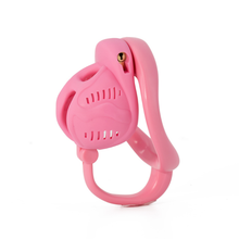 Load image into Gallery viewer, The Sissy Torment Pink Resin Cock Cage With Ball Separator