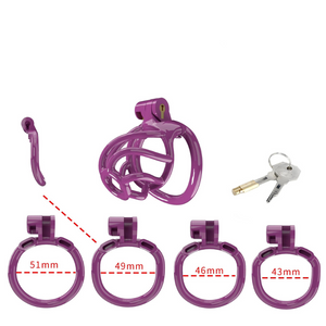 Purple Resin Chastity Cage