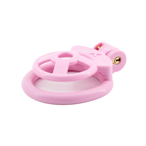 Flat Chastity Cage Pink Resin
