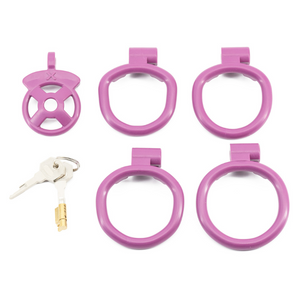 Purple Cock Cage With 4 rings
