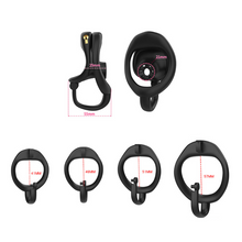 Load image into Gallery viewer, Black Inverted Cock Cage With 4 Ring Sizes