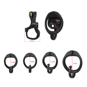 Black Inverted Cock Cage With 4 Ring Sizes