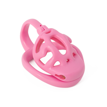 Load image into Gallery viewer, Small Pink Chastity Cage With Ball Separator