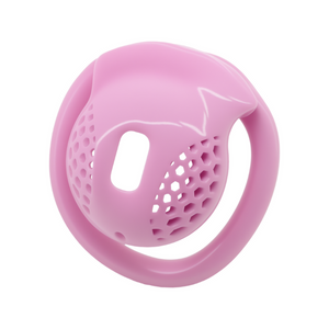 The Cucky Nubby Resin Micro Cage For Cuckolds Pink