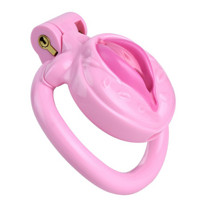 Sissy Pink Vagina Shaped Chastity Cage