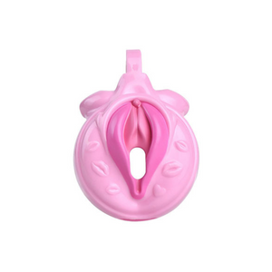 The Pussyless Cuck: Pink Vagina Shaped Chastity Cage (21 mm) Cuck In Chastity The Pussyless Cuck: Pink Vagina Shaped Chastity Cage (21 mm) Cuck In Chastity
